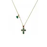 Collier croix malachite