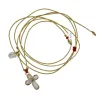 Collier Croix Émaillée blanc – Bijou d’Exception Vanessa Simon