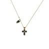 Collier Croix sur cordon Or – Onyx
