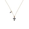 Collier Croix Émaillée Lapis lazuli – Bijou d’Exception Vanessa Simon