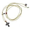 Collier Croix Émaillée Lapis lazuli – Bijou d’Exception Vanessa Simon