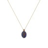 Collier Médaillon Croix Lapis Lazuli Émaillé Or – Fait Main | Vanessa Simon