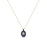 Collier Médaillon Croix Lapis Lazuli Émaillé Or – Fait Main | Vanessa Simon
