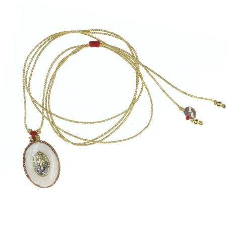 Collier Médaillon Croix Lapis Lazuli Émaillé Or – Fait Main | Vanessa Simon