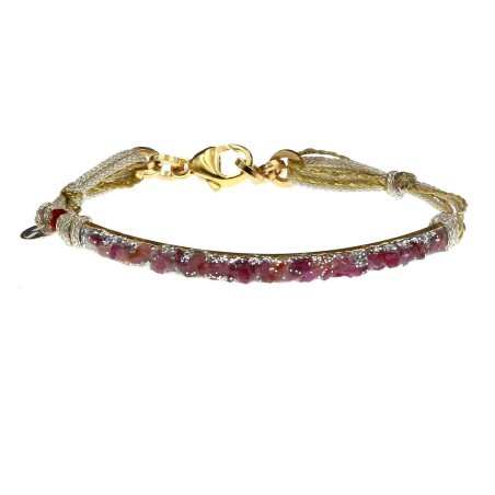 Bracelet demi-jonc rubis réglable