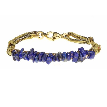 Bracelet demi-jonc lapis lazuli réglable