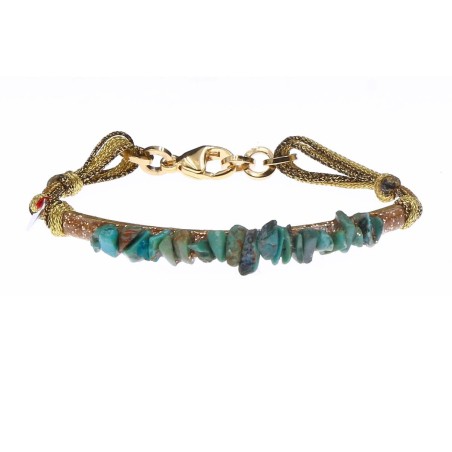 Bracelet demi-jonc Turquoise réglable