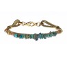 Bracelet demi-jonc Turquoise réglable