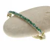 Bracelet demi-jonc malachite réglable