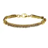 Bracelet demi-jonc diamant brut réglable