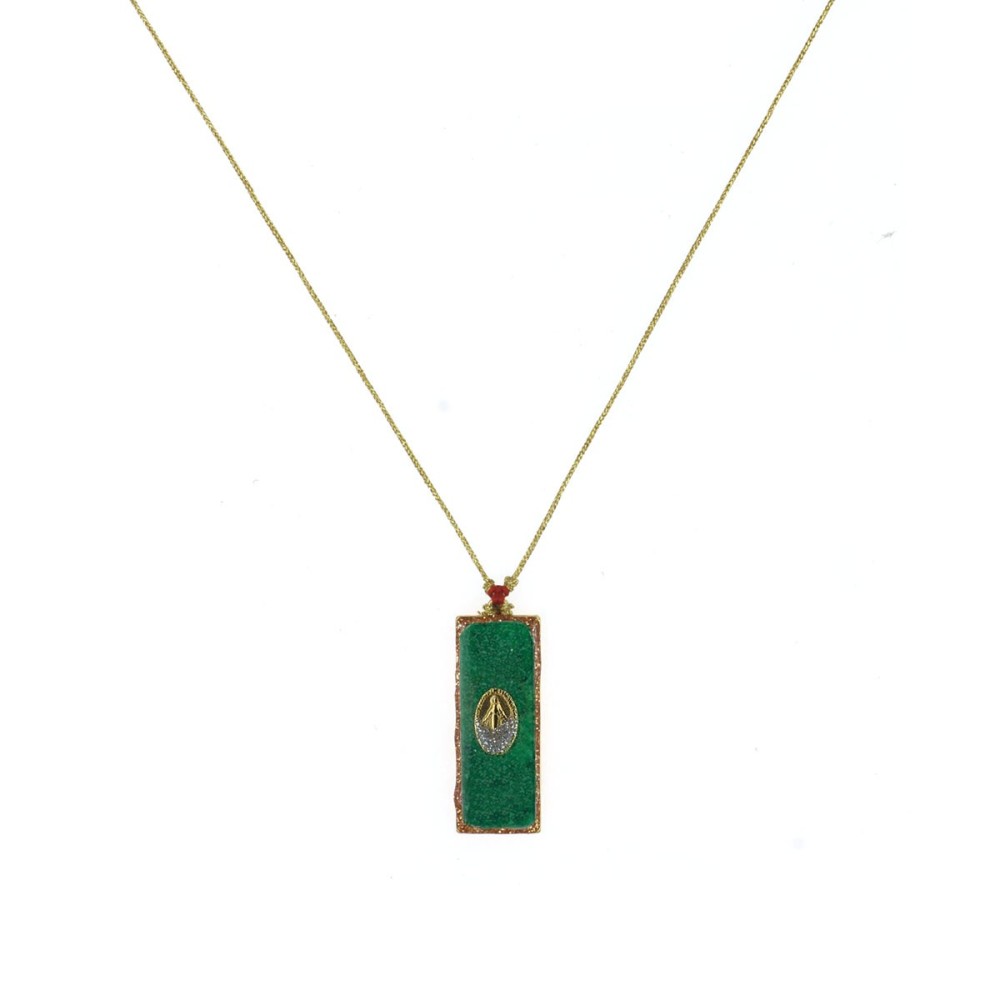 Collier Médaillon Croix Lapis Lazuli Émaillé Or – Fait Main | Vanessa Simon