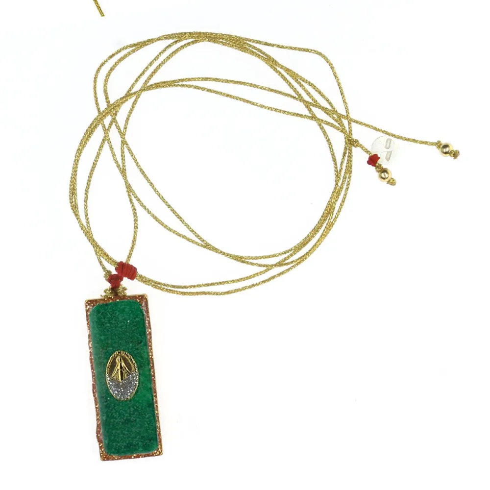 Collier Médaillon Croix Lapis Lazuli Émaillé Or – Fait Main | Vanessa Simon