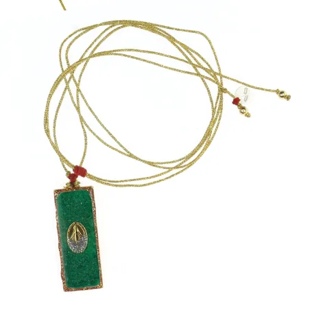 Collier Médaillon Croix Lapis Lazuli Émaillé Or – Fait Main | Vanessa Simon