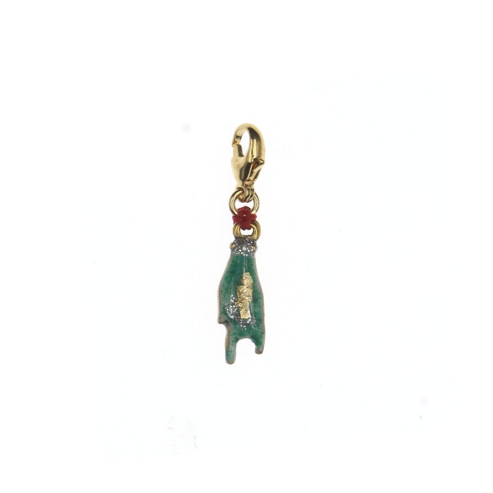 Charm Mano cortuno malachite