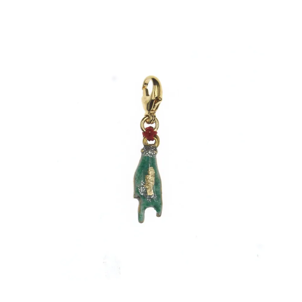 Charm Mano cortuno malachite