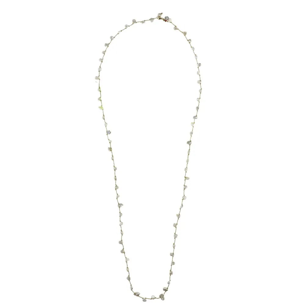 Collier sautoir Nacre baroque
