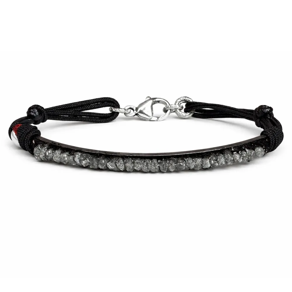 Demi-jonc diamant brut men