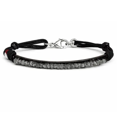 Demi-jonc diamant brut men