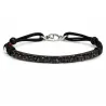 bracelet homme Demi-jonc diamant brut noir