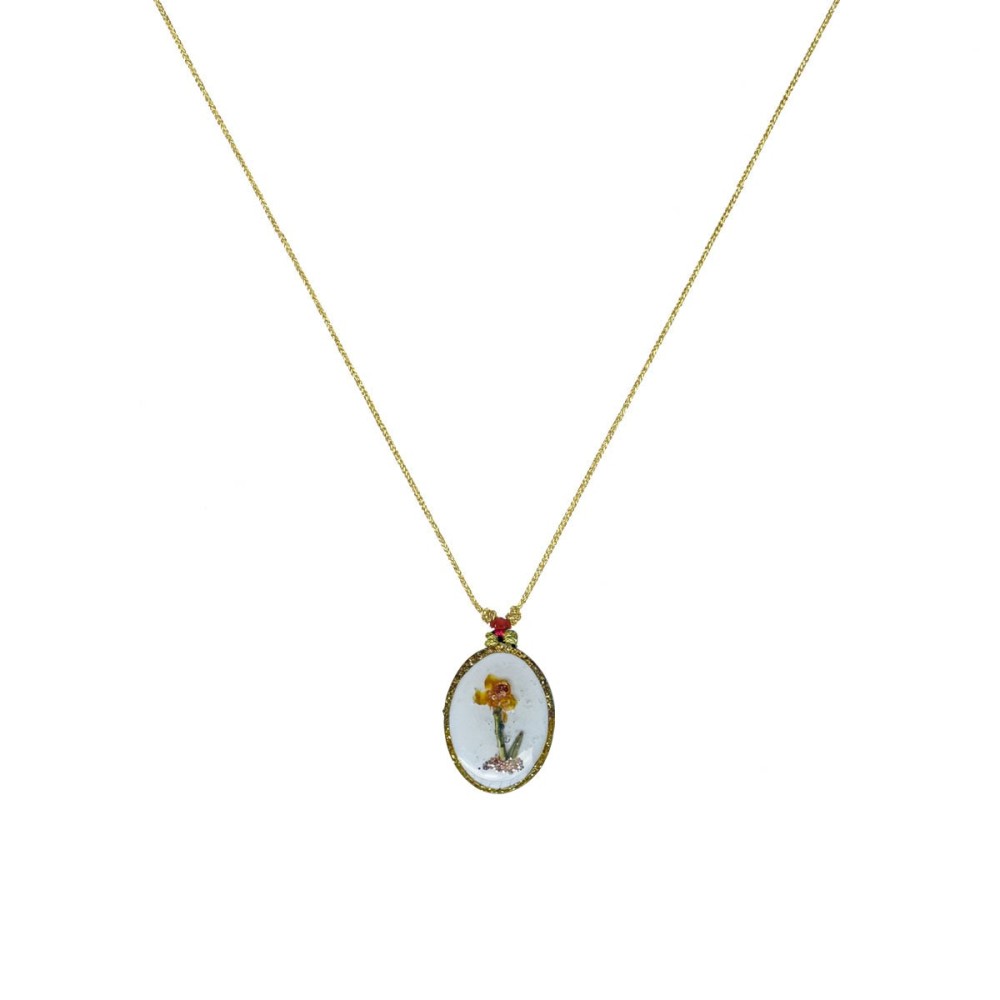 Collier Médaillon Solo d'oru sur fil or – Fait Main | Vanessa Simon