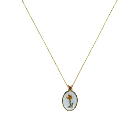 Collier Médaillon Solo d'oru sur fil or – Fait Main | Vanessa Simon