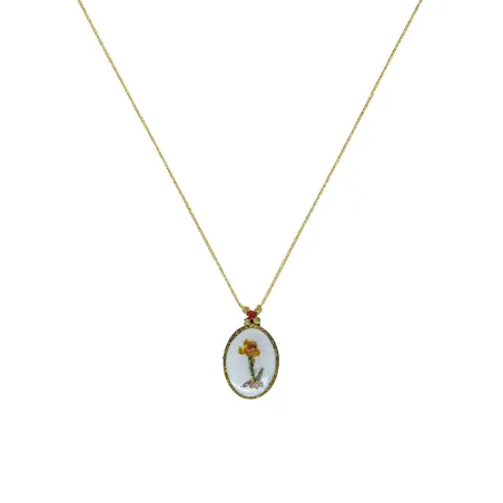 Collier Médaillon Solo d'oru sur fil or – Fait Main | Vanessa Simon