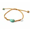Bracelet Turquoise fil moutarde