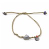 Bracelet Lapis lazuli fil grise