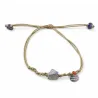 Bracelet Lapis lazuli fil grise