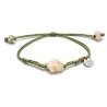 Bracelet Grenat fil vert olive