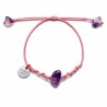 Bracelet Amethyste fil rose poudré