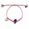 Bracelet Amethyste fil rose poudré