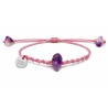 Bracelet Amethyste fil rose poudré