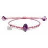 Bracelet Amethyste fil rose poudré