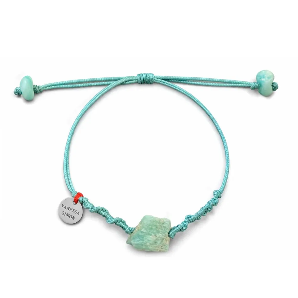 Bracelet Amazonite fil turquoise