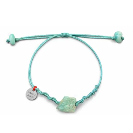 Bracelet Amazonite fil turquoise