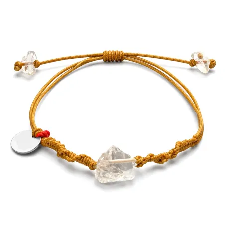 Bracelet Citrine fil moutarde