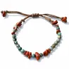 Bracelet homme vanessa simon en pierre turquoise africaine et jaspe