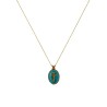 Collier fil or Médaillon turquoise croix doré vanessa simon