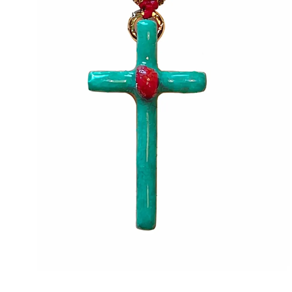 croix Lumi Sacri Turquoise rubis