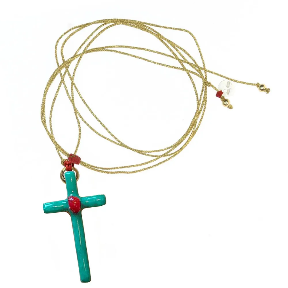 croix Lumi Sacri Turquoise rubis