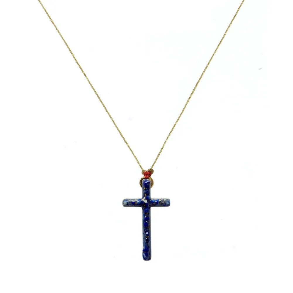 croix Lumi Sacri  Lapis-lazuli vanessa simon