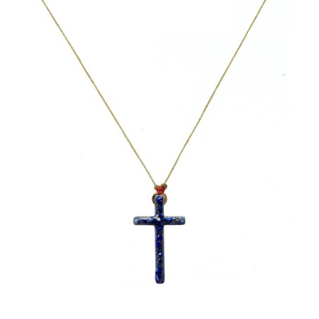 croix Lumi Sacri  Lapis-lazuli vanessa simon