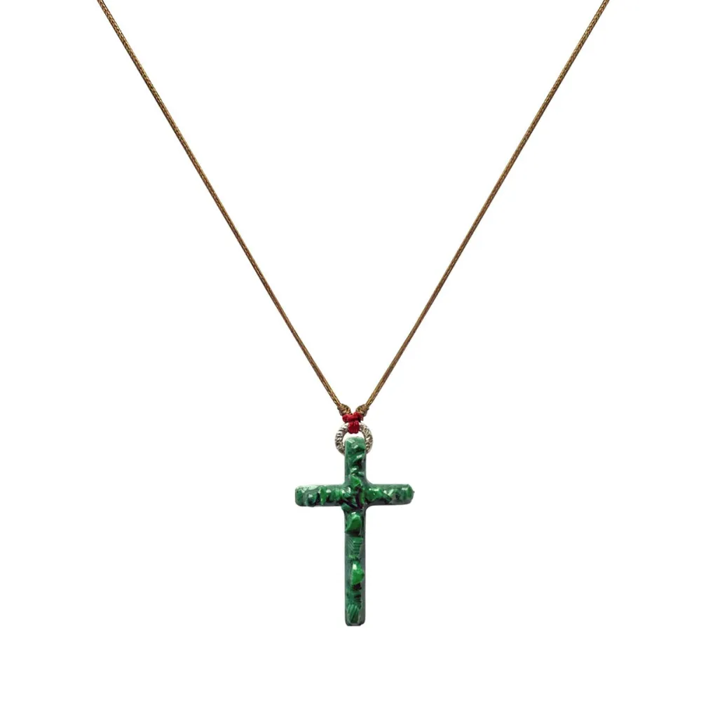Croix Lumi Sacri  Malachite vanessa simon