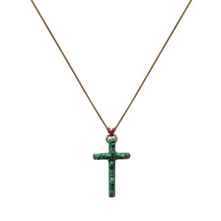 Croix Lumi Sacri  Malachite vanessa simon