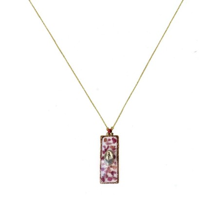 Collier Médaillon Croix Lapis Lazuli Émaillé Or – Fait Main | Vanessa Simon