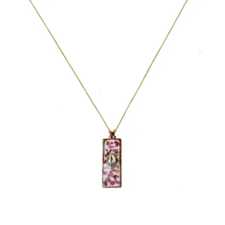 Collier Médaillon Croix Lapis Lazuli Émaillé Or – Fait Main | Vanessa Simon
