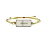 Bracelet émail blanc croix, vanessa simon