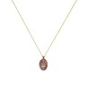 Collier Médaillon Croix Lapis Lazuli Émaillé Or – Fait Main | Vanessa Simon