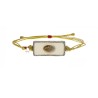 Bracelet émail blanc madone